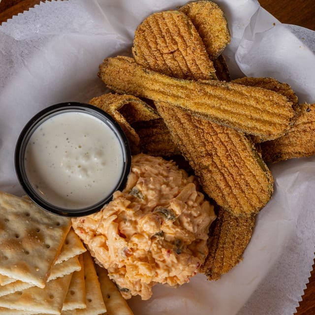 Fried Pickles and Pimento.