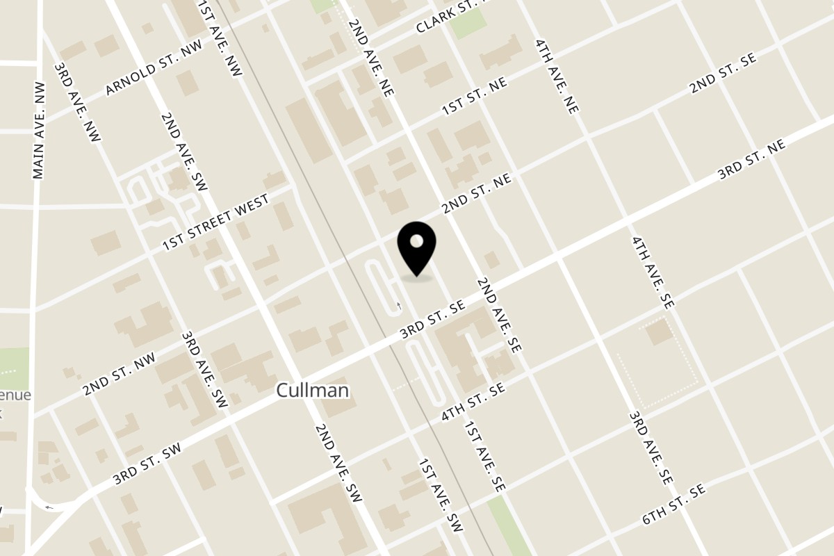 Map showing the location of Royale Burger Bourdon and Brews on 216 1st Ave SE in Cullman